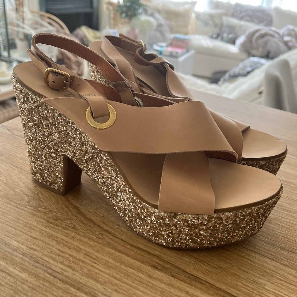 Maypol leather sequined sandals